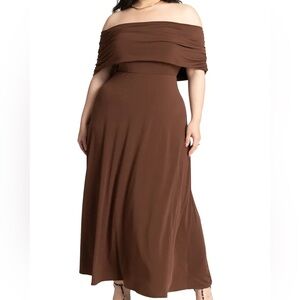 NWT Eloquii Off The Shoulder Maxi Dress Womens size 18